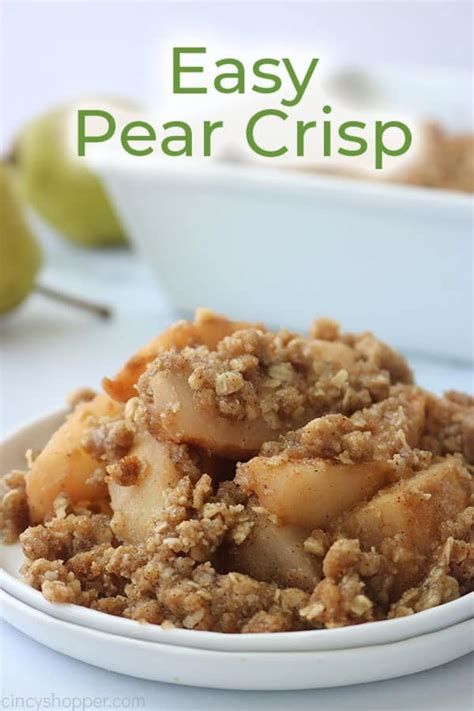 Easy Pear Crisp Recipe Pear Recipes Easy Pear Dessert Recipes