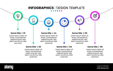 Infographic Template With Icons And 6 Options Or Steps Line Can Be