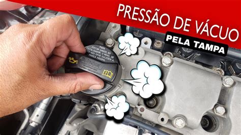 Press O De Ar V Cuo Pela Tampa De Leo Do Motor Motor Vibrando