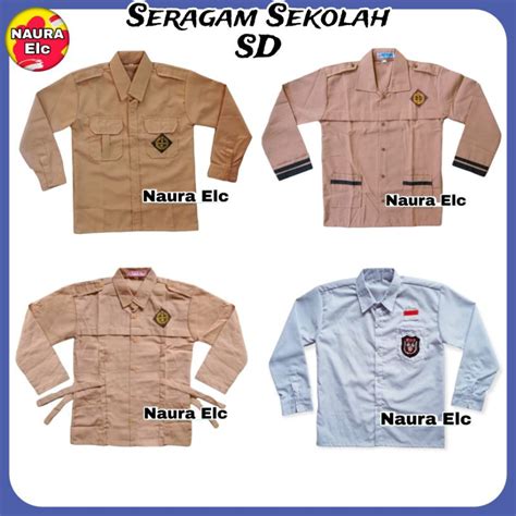 Jual Baju Sekolah Sd Lengan Panjang Seragam Putih Pramuka Penggalang