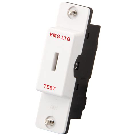 10a Double Pole Key Switch Module Marked Emergency Lighting Test M2 Electrical