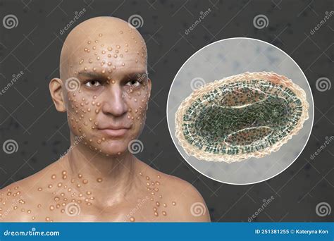 Smallpox Disease Cell Vector Cartoon Colorless | CartoonDealer.com ...