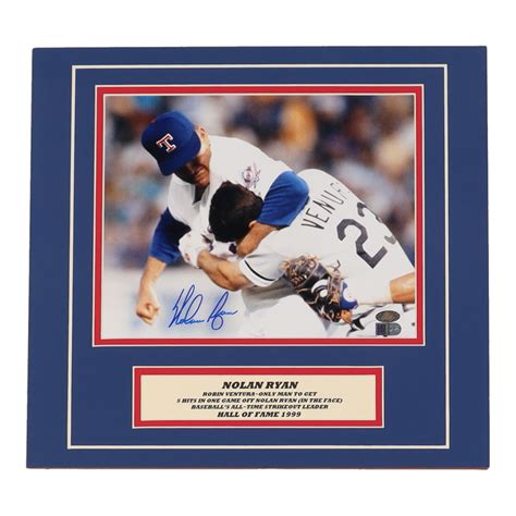 Nolan Ryan Signed Custom Matted Photo Display (Ryan & AIV) | Pristine ...