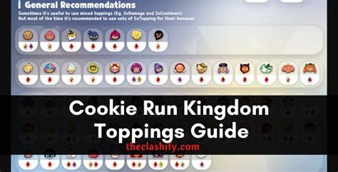 Cookie Run Kingdom Toppings 2024 - CRK Toppings Guide