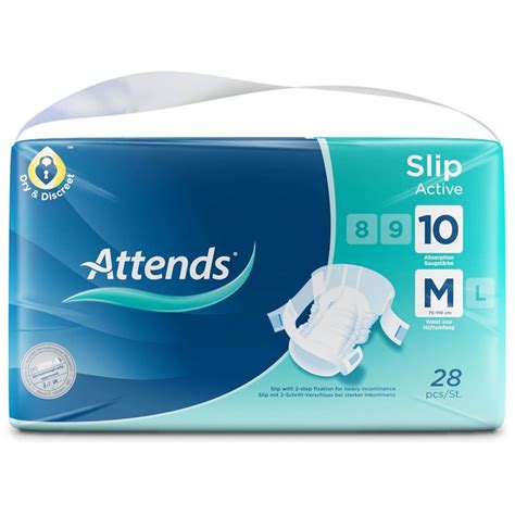 Attends Slip Active Medium Ml Pack Ageukincontinence Co Uk