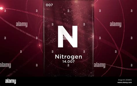 Nitrogen N Symbol Chemical Element Of The Periodic Table 3D