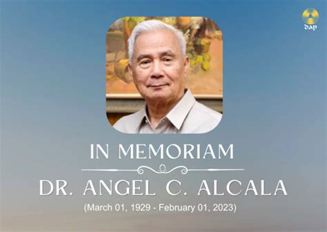 In Memoriam Dr Angel C Alcala Development Academy Of The Philippines