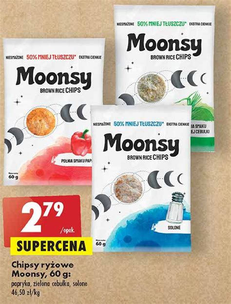 Chipsy ryżowe solone Moonsy cena promocje opinie sklep Blix pl