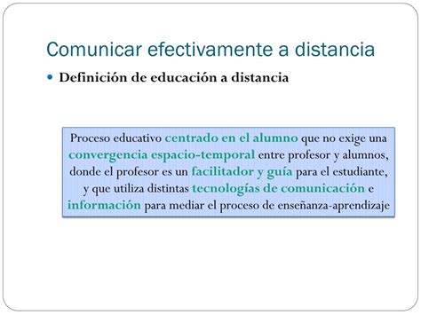 PPT La comunicación efectiva en Educación a Distancia PowerPoint