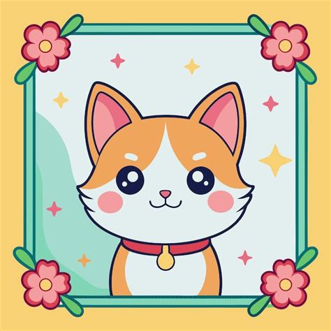 Un Gato De Dibujos Animados Con Un Collar Rosa Y Un Collar Rosado Con