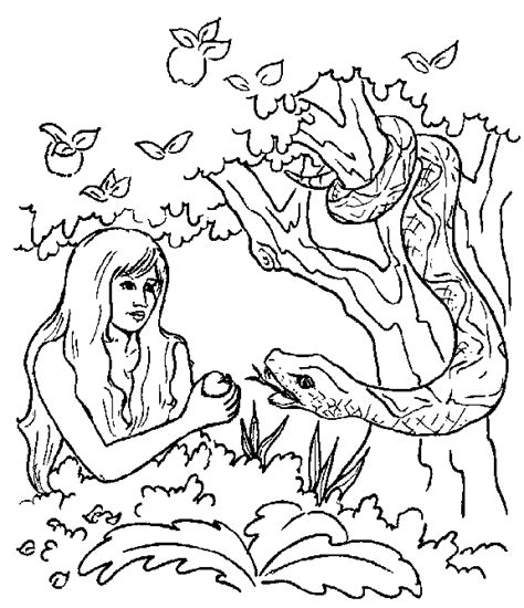 Creation Of Adam And Eve Coloring Pages