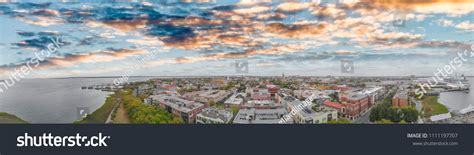 Aerial Panoramic Sunset View Charleston South Stock Photo 1111197707 ...