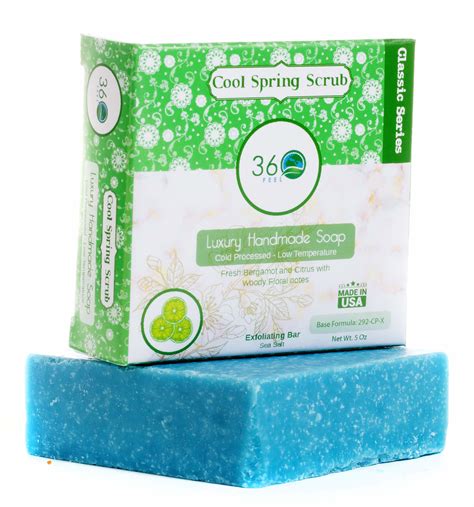 GetUSCart- 360Feel Men's Cool Spring Scrub Soap -5oz Castile Handmade