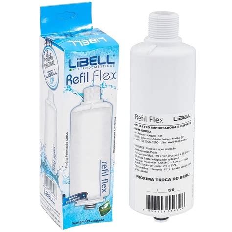 Filtro Refil Vela Original Libell Para Purificador De Gua Acqua Flex