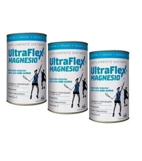 Ultraflex Magnesio Colageno Hidroalizado Combo X3 Unidades Ultraflex