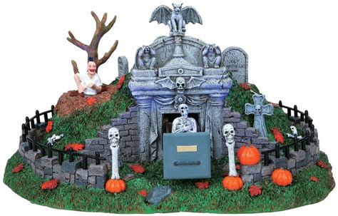 Lemax Village Collections Hillside Mausoleum Battery Operated Lemax