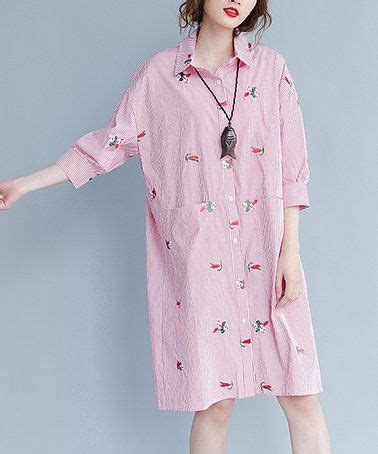 Look At This Zulilyfind Pink Floral Pocket Oversize Shirt Dress