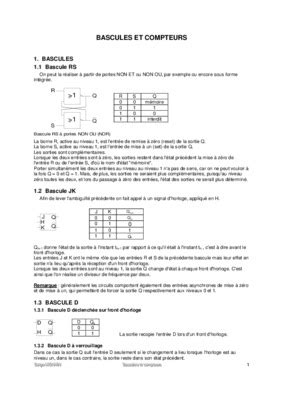 Compteur Synchrone Bascule Jk Exercice Corrig