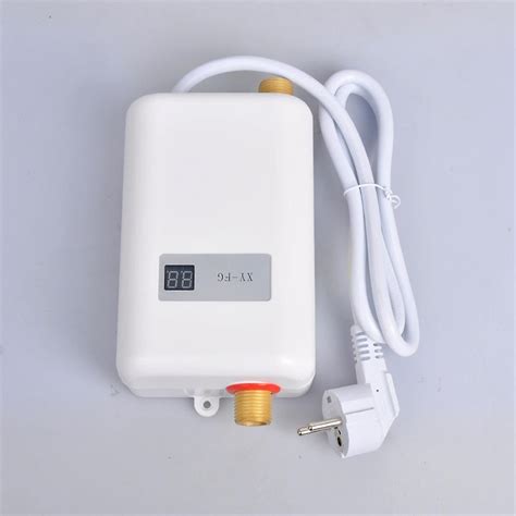 Instant Water Heater W Mini Electric Tankles Hot Water Heater Digital Display For Bathroom