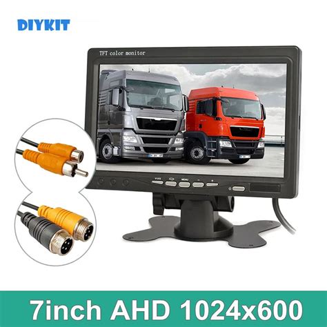 DIYKIT 1024x600 AHD 7inch TFT LCD HD Car Monitor Rear View Monitor