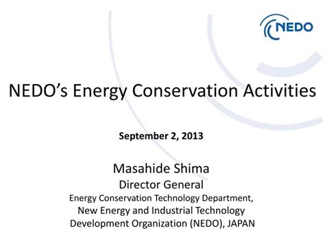 PPT NEDOs Energy Conservation Activities PowerPoint Presentation