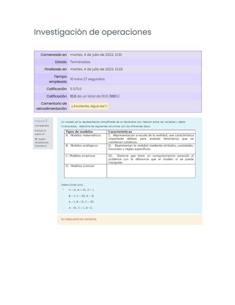 Investigacion De Operaciones Modalidad De Examenes Semana