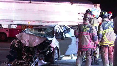 Authorities Extricate Woman From Vehicle After Crash Involving Big Rig