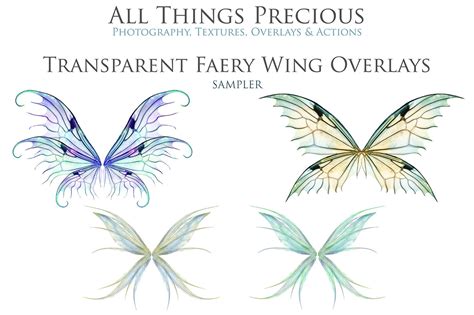 Png Overlays Variety Pack Fairy Wings No Clipart Etsy