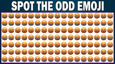 Spot The Odd Emoji Can You Find The Odd Emoji One Out Emoji Puzzles