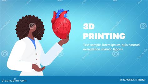 Doctor Holding Human Transplantation Organ Heart Model Prints On D Bio