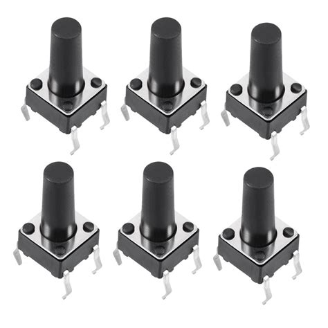 Uxcell 6x6x12mm Panel Momentary 4 Pin Pcb Dip Tactile Tact Push Button Switch 10pcs Harfington