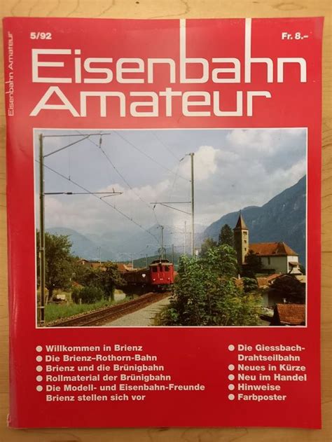 Eisenbahn Amateur Nr 5 1992 Kaufen Auf Ricardo