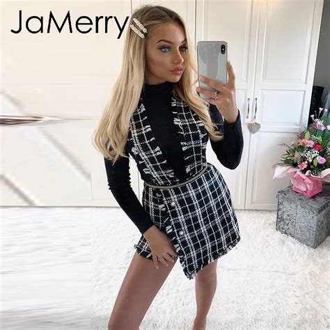 JaMerry, винтажная твидовая клетчатая женская короткая жилетка, юбка ...