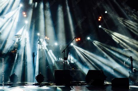 Concert stage with light show setup Stock Photo | Adobe Stock