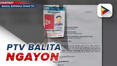 PNP Ofiicer Na Iligal Na Nag Escort Sa Isang Chinese Sa Restricted Area