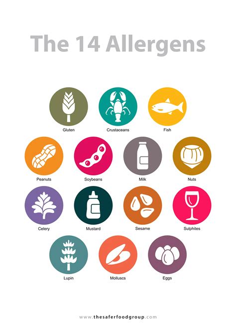 UK 14 Allergens Poster Food Hygiene | PDF