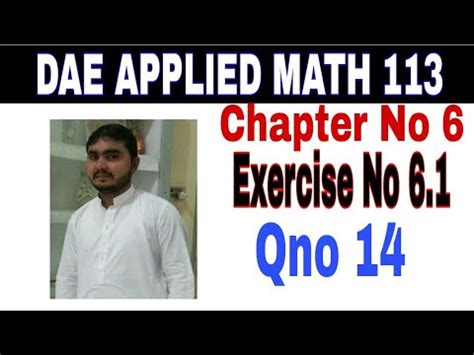 Dae Math St Year Applied Mathematics Chapter No