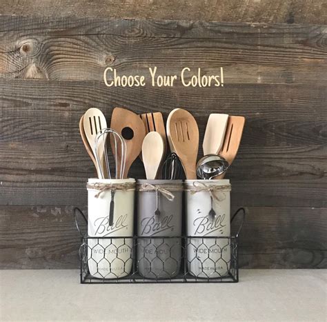 Farmhouse Style Utensil Holder Lazuema