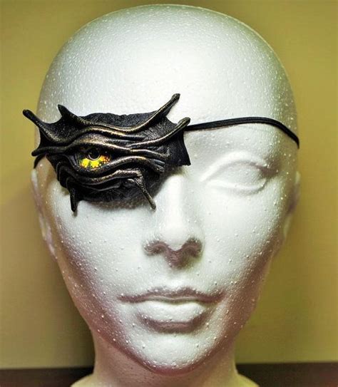 Black Leather Eye Patch Cosplay Larp Steampunk Pirate Captain Etsy