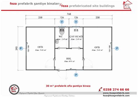 30 m² Tek Katlı Prefabrik Ofis