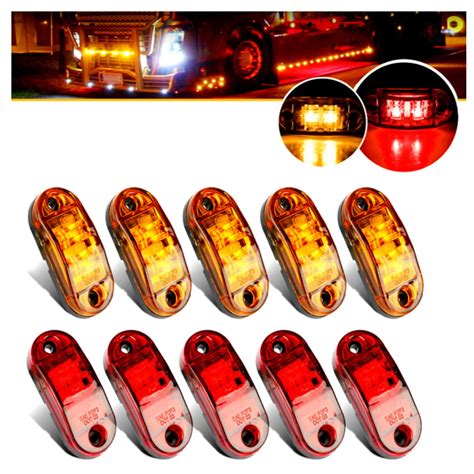 Waterproof Led Trailer Side Marker Light Oval Trailer Running Lights For Truck Rv Exterior