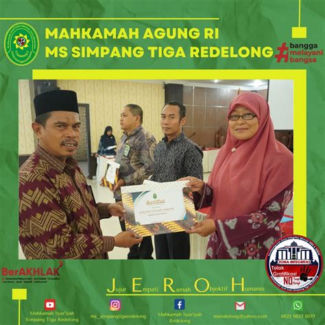 MS Simpang Tiga Redelong Raih 4 Penghargaan Sekaligus Pada Rakor MS