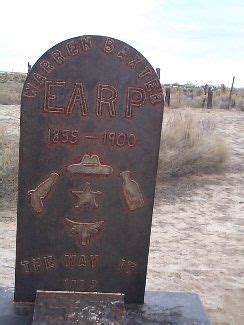 Warren Baxter Earp The Wooden Marker Was Replaced By This Metal One