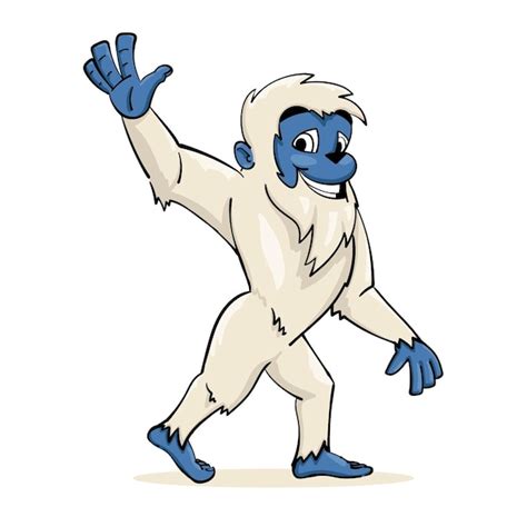 Free Vector | Hand-drawn yeti abominable snowman illustration