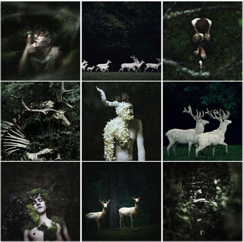 satyr aesthetic pan faun mythology green deer dark forest nature ...