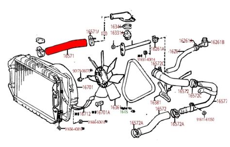 Radiator Hose Toyota 2 4l 22r 4runner And Pickup Truck Upper Radiator Hose 1984 1991 16571 35070