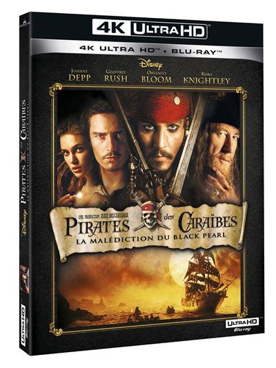 Pirates des Caraïbes La Malédiction du Black Pearl Blu ray 4K Ultra