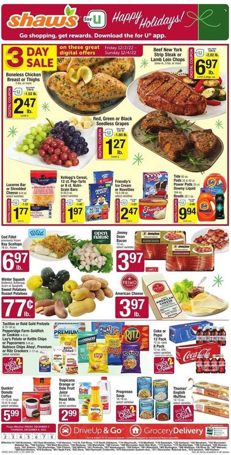 Shaws Ma Me Nh Ri Vt Weekly Ad Flyer Specials December To