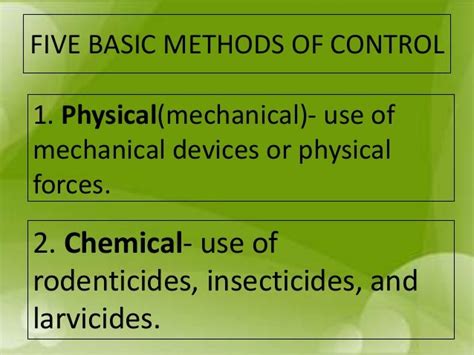 Control of rodents and insects