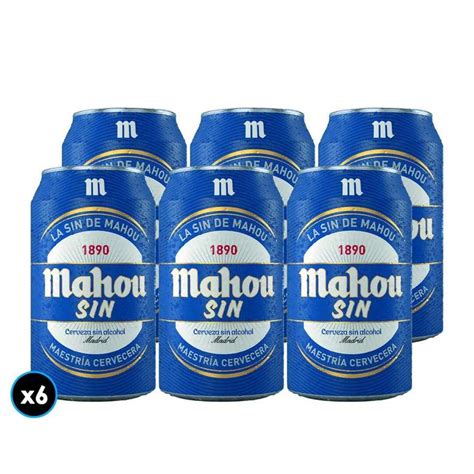 Booz Cl 6x Cervezas Mahou Sin Alcohol Lata 330cc